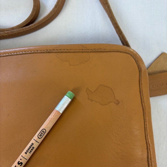 Vintage Coach Camel Brown Leather Crossbody Purse with Tag USA AS IS - Picture 13 of 16